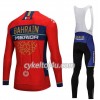 Cykeltrøje Langærmet + Bib Cykelbukser 2018 Bahrain-Merida N001